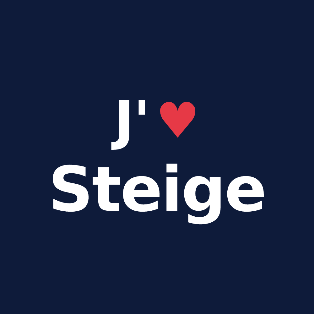 T-shirt personnalisé Steige — design J'aime Steige