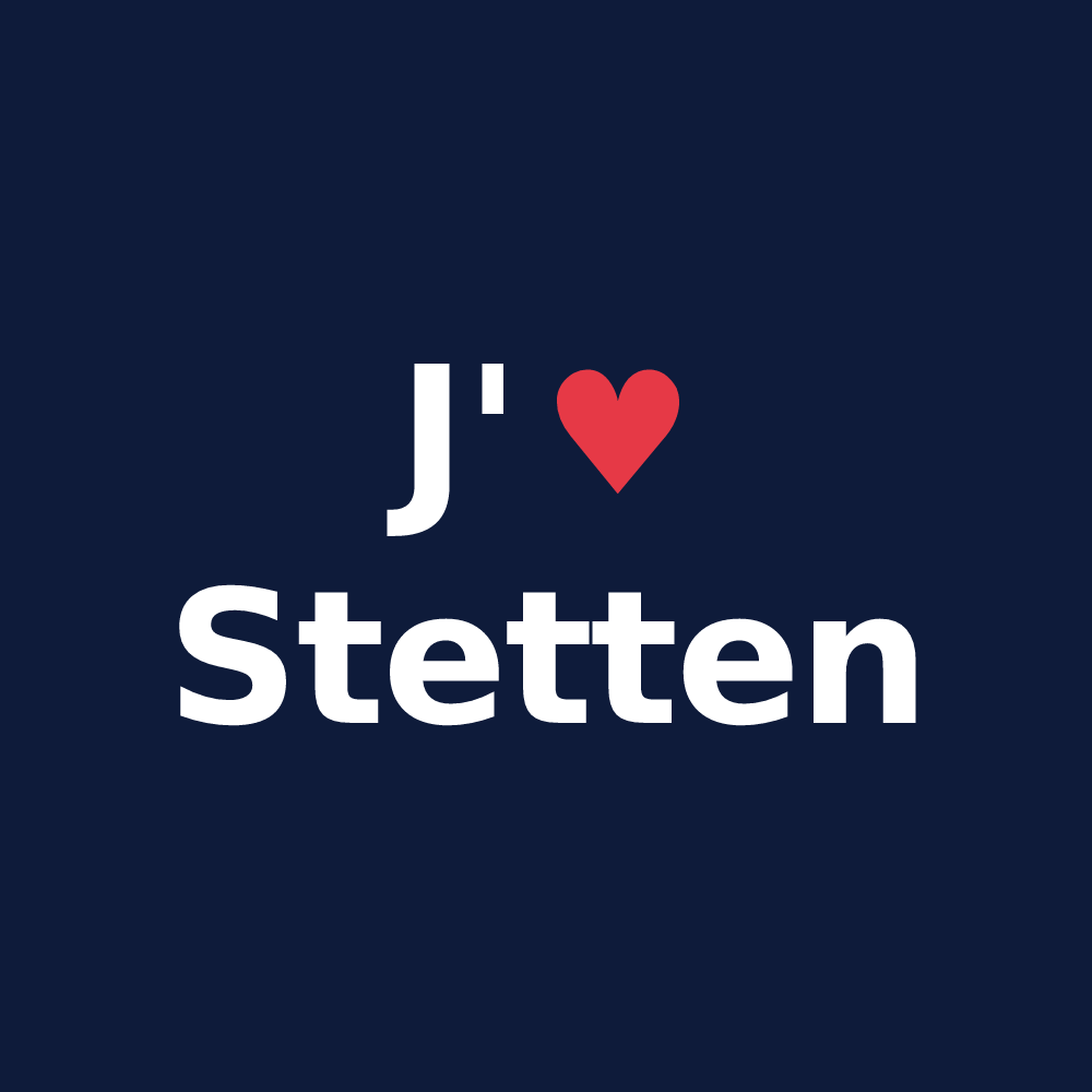 T-shirt personnalisé Stetten — design J'aime Stetten