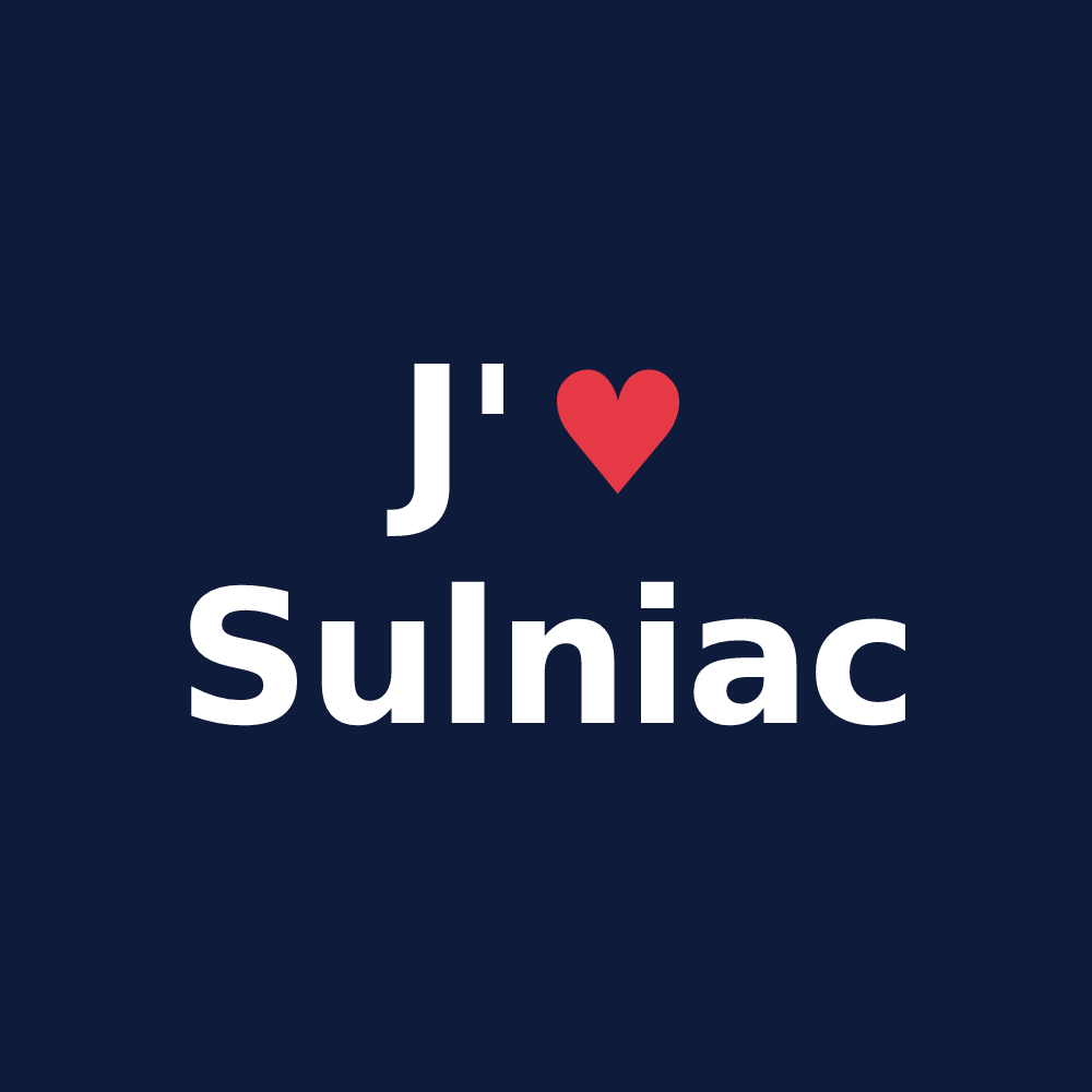 T-shirt personnalisé Sulniac — design J'aime Sulniac