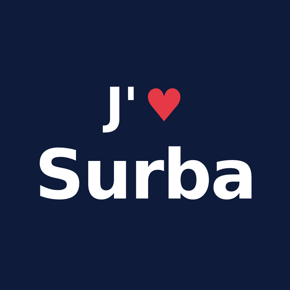 T-shirt personnalisé Surba — design J'aime Surba