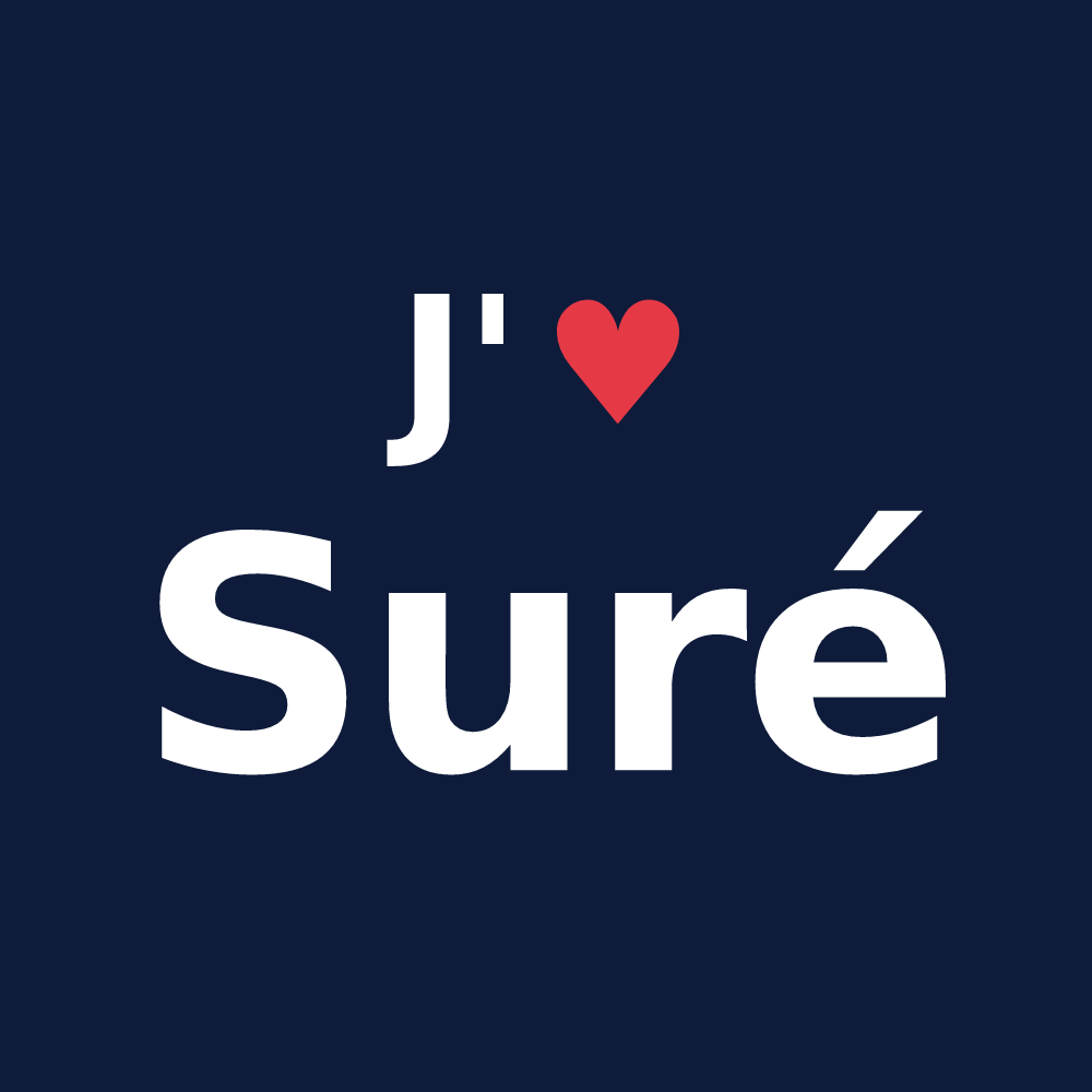 T-shirt personnalisé Suré — design J'aime Suré