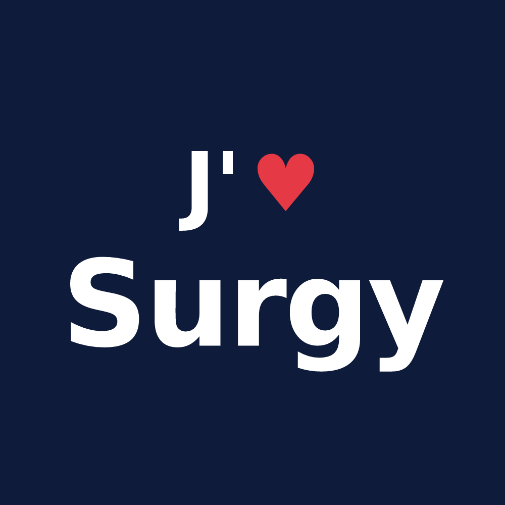 T-shirt personnalisé Surgy — design J'aime Surgy