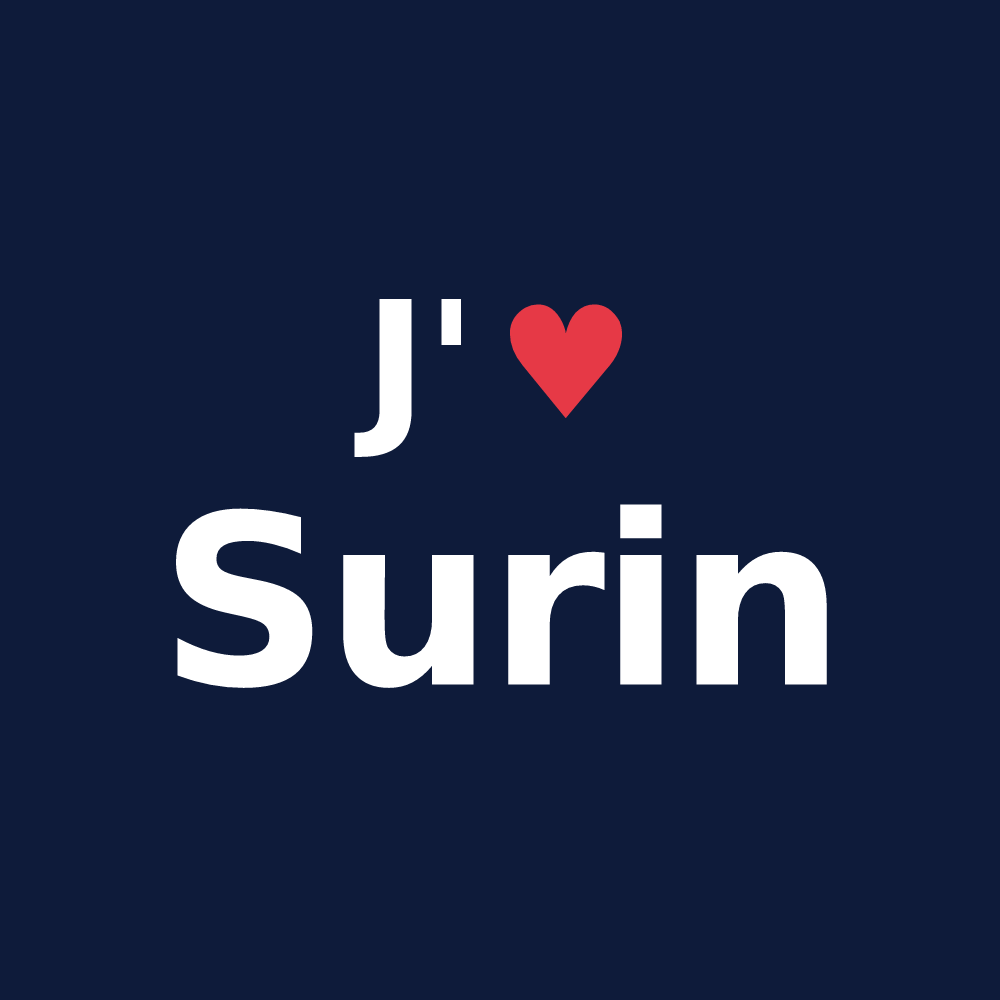 T-shirt personnalisé Surin — design J'aime Surin
