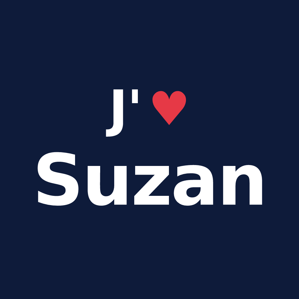 T-shirt personnalisé Suzan — design J'aime Suzan