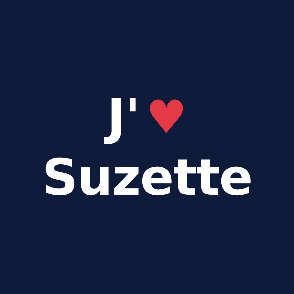 T-shirt personnalisé Suzette — design J'aime Suzette