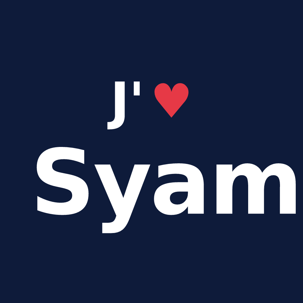 T-shirt personnalisé Syam — design J'aime Syam