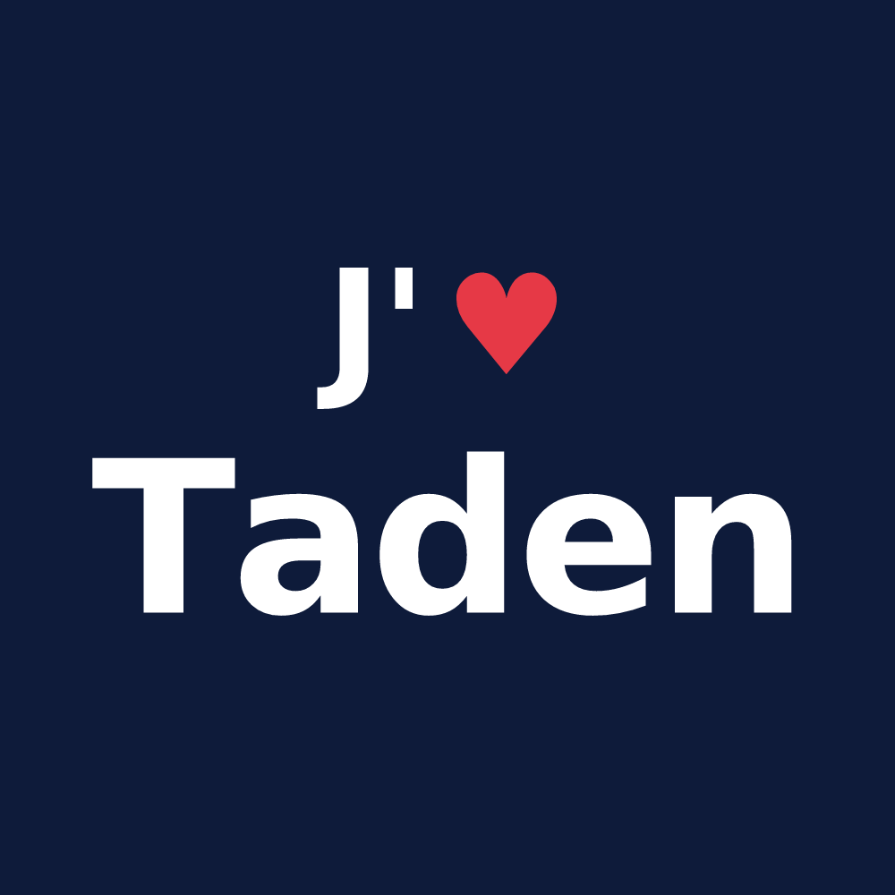 T-shirt personnalisé Taden — design J'aime Taden