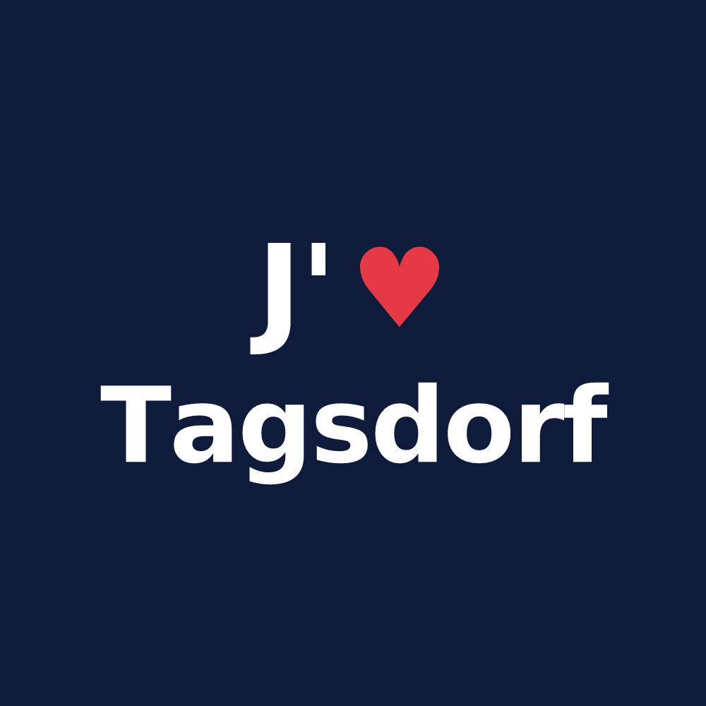T-shirt personnalisé Tagsdorf — design J'aime Tagsdorf