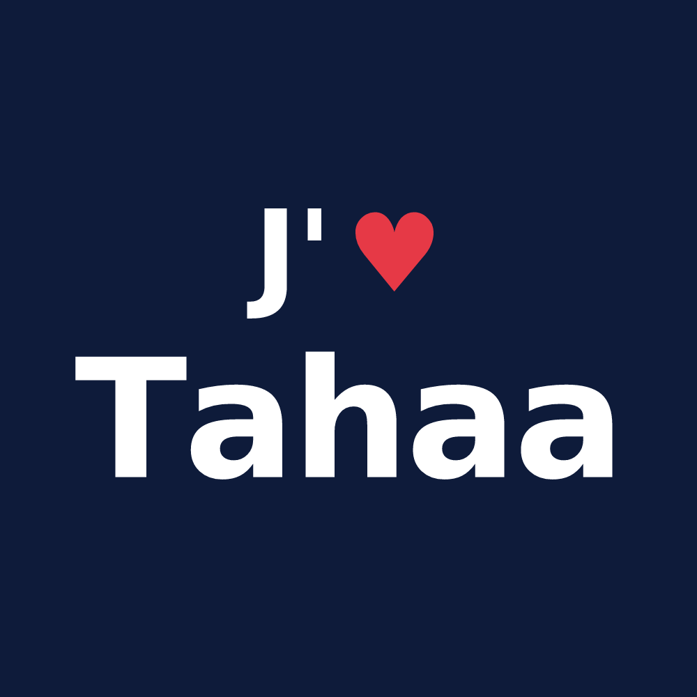 T-shirt personnalisé Tahaa — design J'aime Tahaa