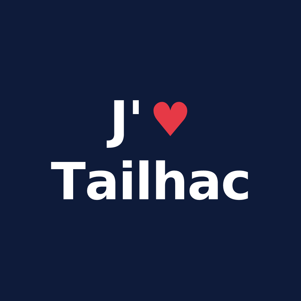 T-shirt personnalisé Tailhac — design J'aime Tailhac
