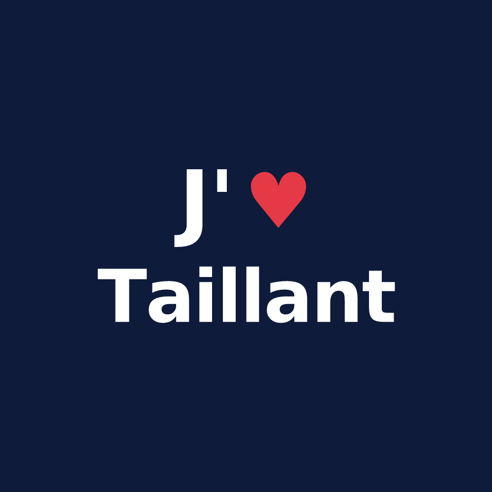 T-shirt personnalisé Taillant — design J'aime Taillant