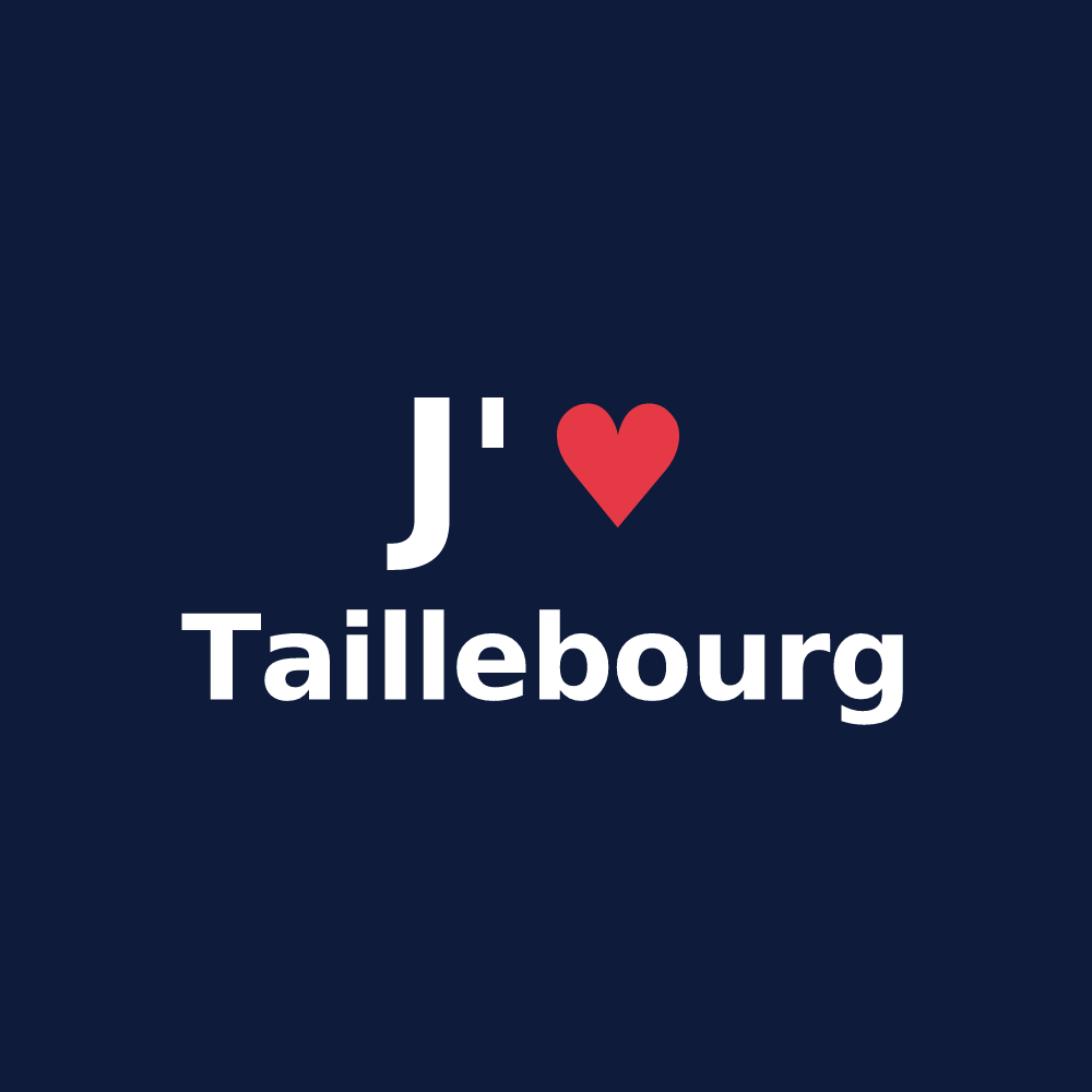 T-shirt personnalisé Taillebourg — design J'aime Taillebourg