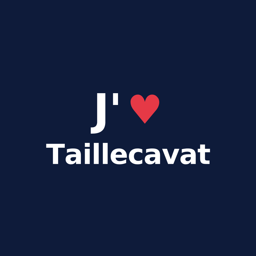 T-shirt personnalisé Taillecavat — design « J'aime Taillecavat » imprimé sur le t-shirt