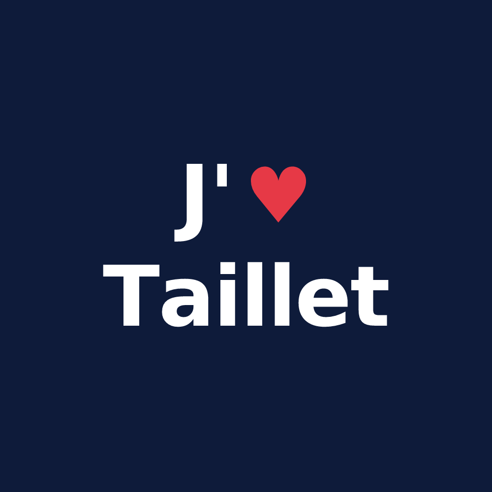 T-shirt personnalisé Taillet — design J'aime Taillet