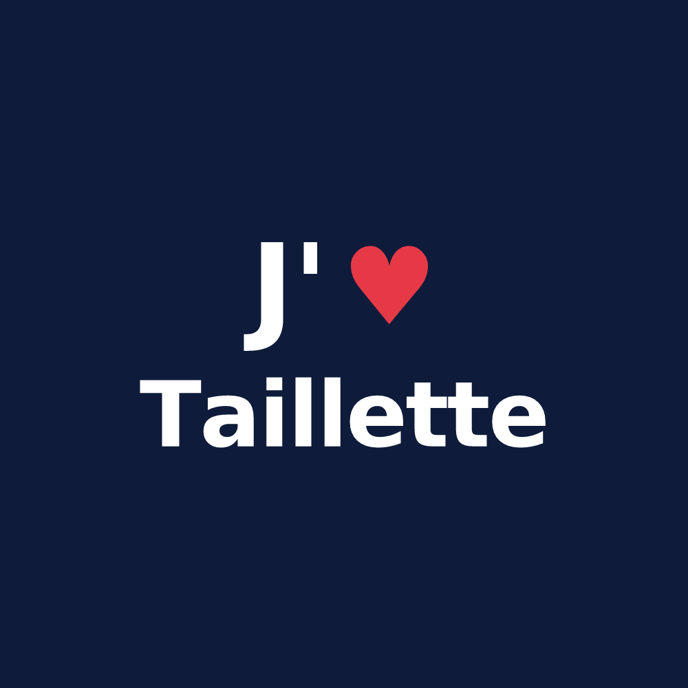T-shirt personnalisé Taillette — design J'aime Taillette