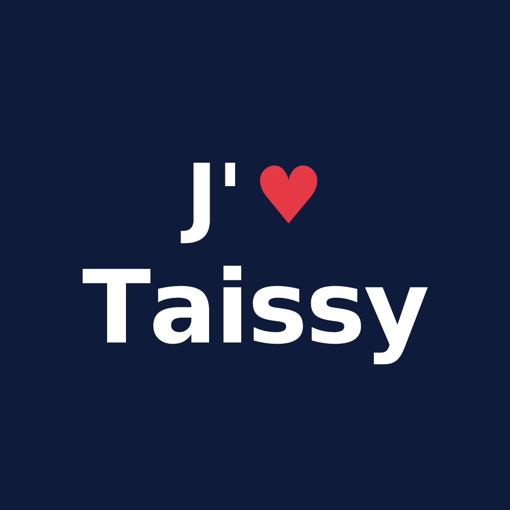 T-shirt personnalisé Taissy — design J'aime Taissy
