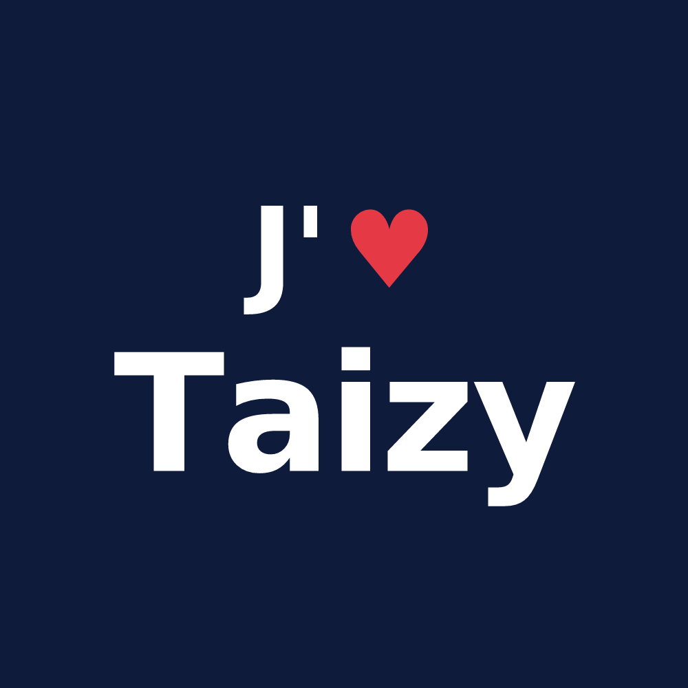 T-shirt personnalisé Taizy — design J'aime Taizy