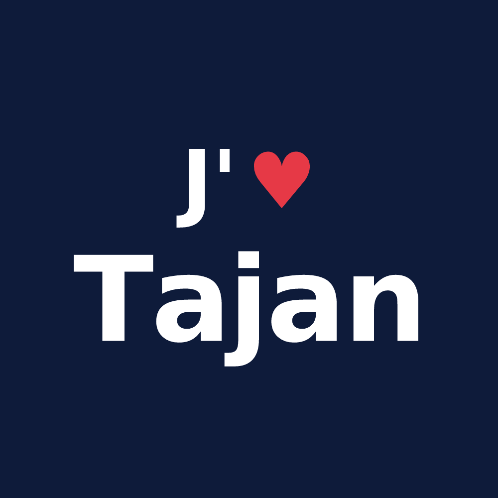 T-shirt personnalisé Tajan — design J'aime Tajan