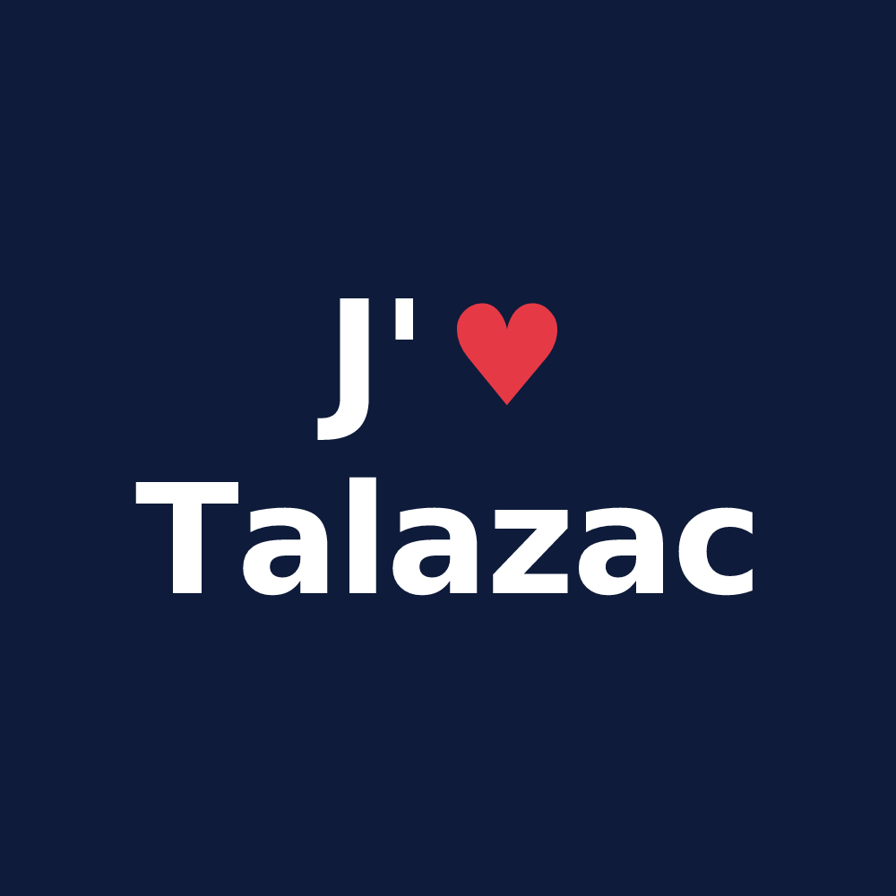 T-shirt personnalisé Talazac — design J'aime Talazac