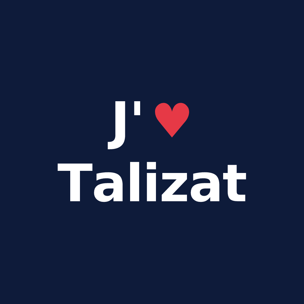 T-shirt personnalisé Talizat — design J'aime Talizat