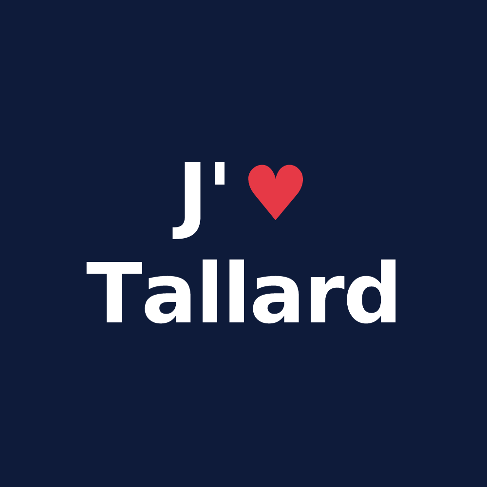 T-shirt personnalisé Tallard — design J'aime Tallard