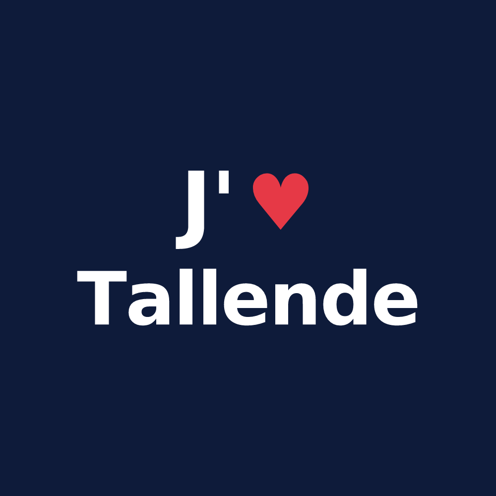 T-shirt personnalisé Tallende — design J'aime Tallende