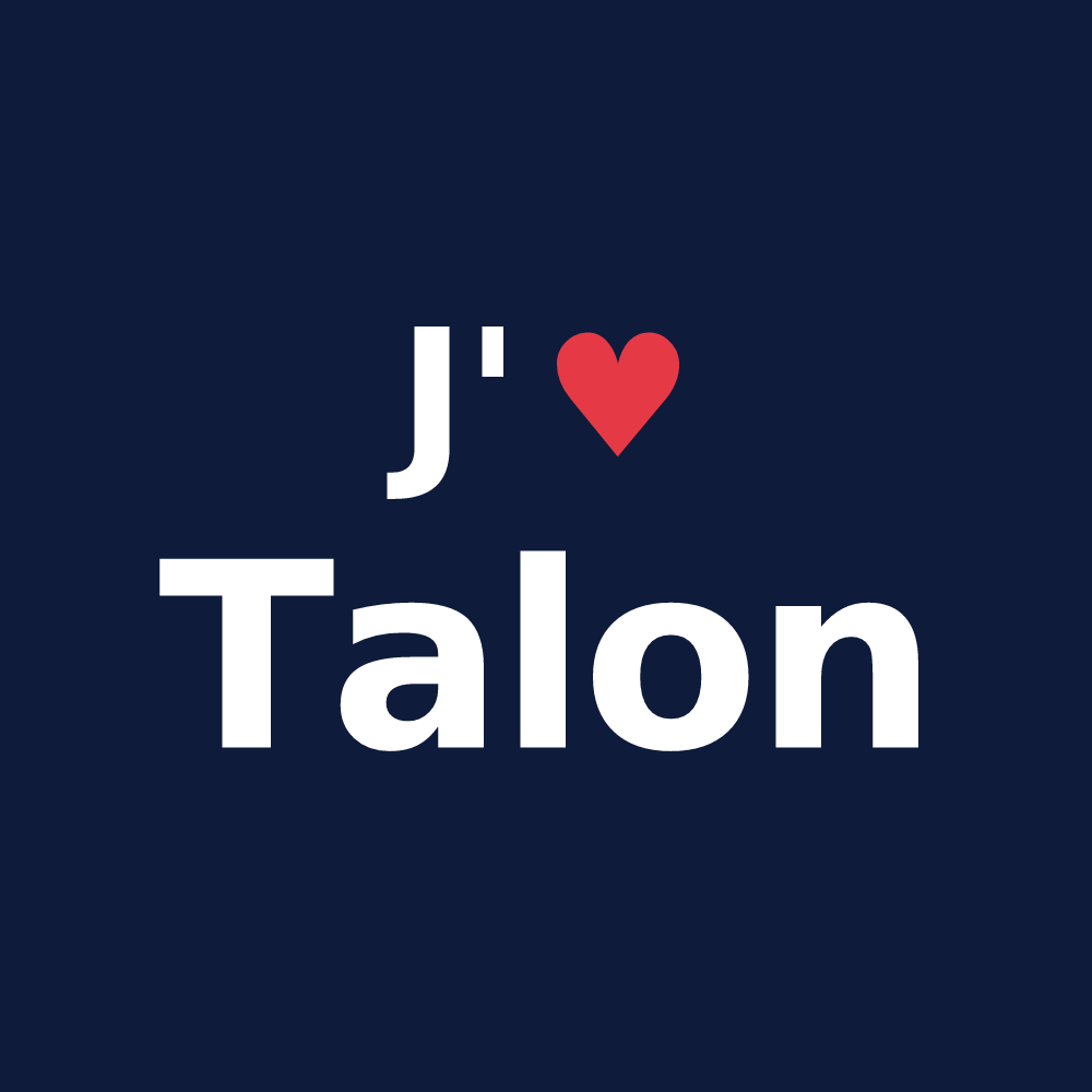 T-shirt personnalisé Talon — design J'aime Talon