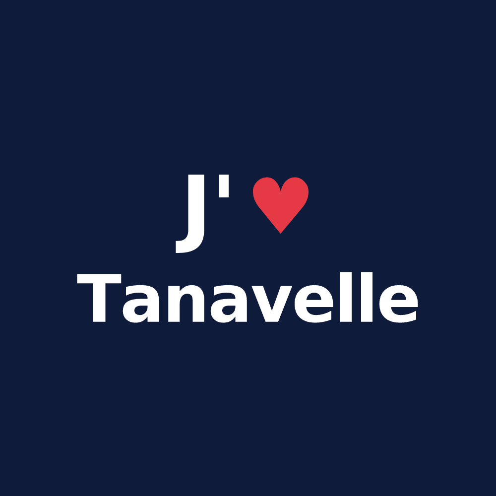 T-shirt personnalisé Tanavelle — design J'aime Tanavelle