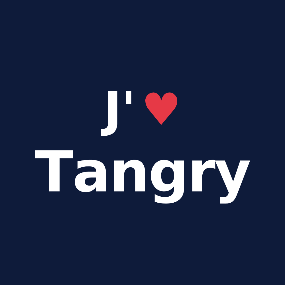 T-shirt personnalisé Tangry — design J'aime Tangry