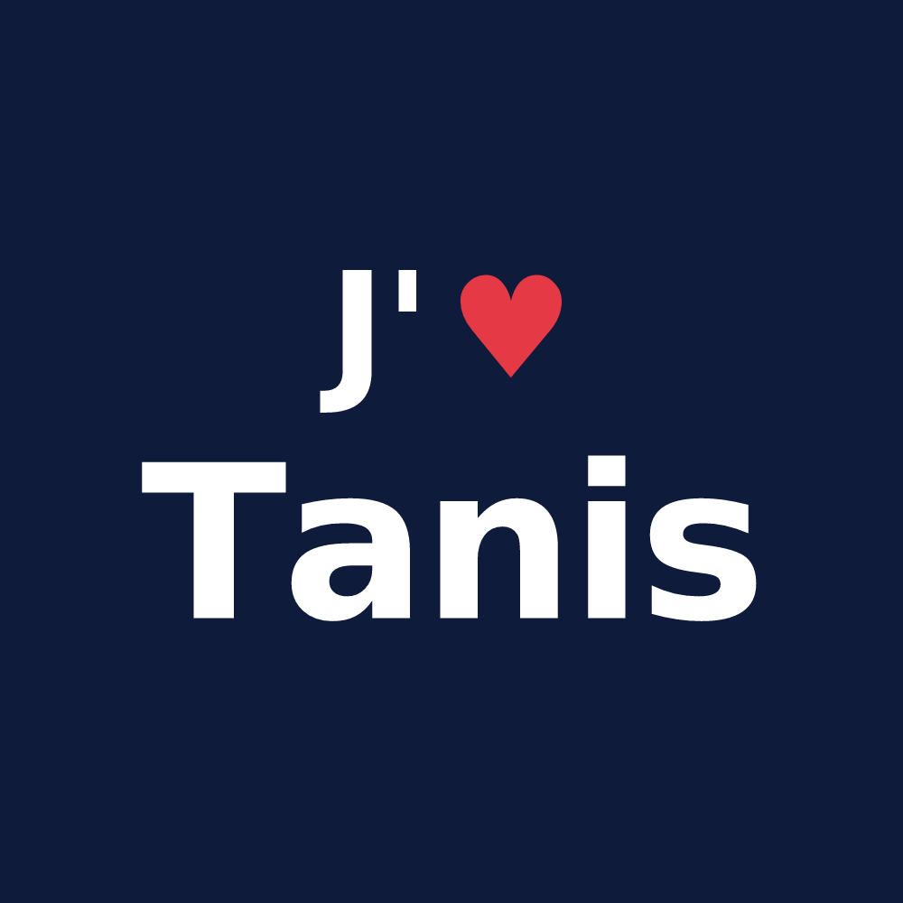 T-shirt personnalisé Tanis — design J'aime Tanis
