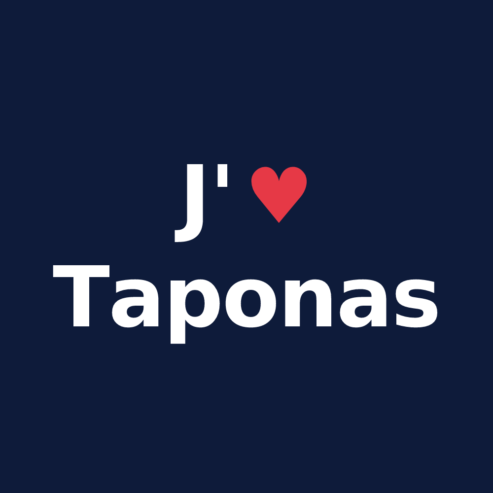 T-shirt personnalisé Taponas — design J'aime Taponas