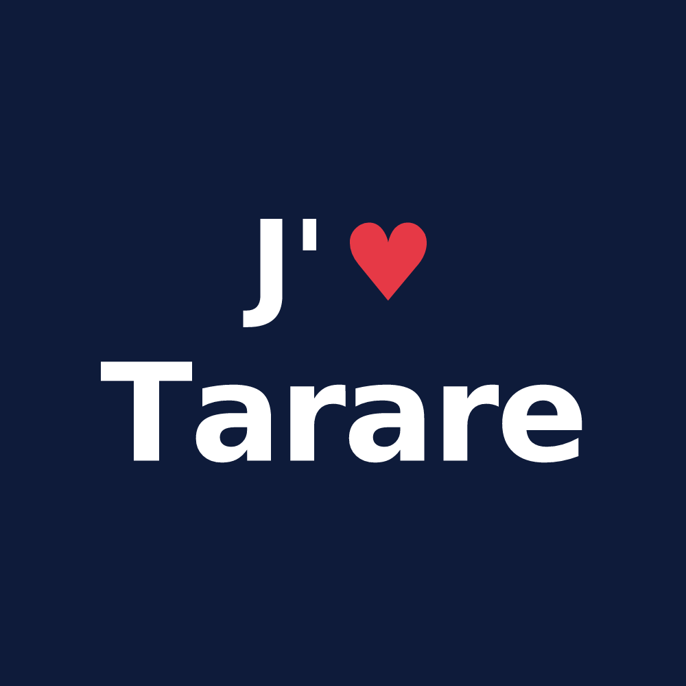 T-shirt personnalisé Tarare — design J'aime Tarare
