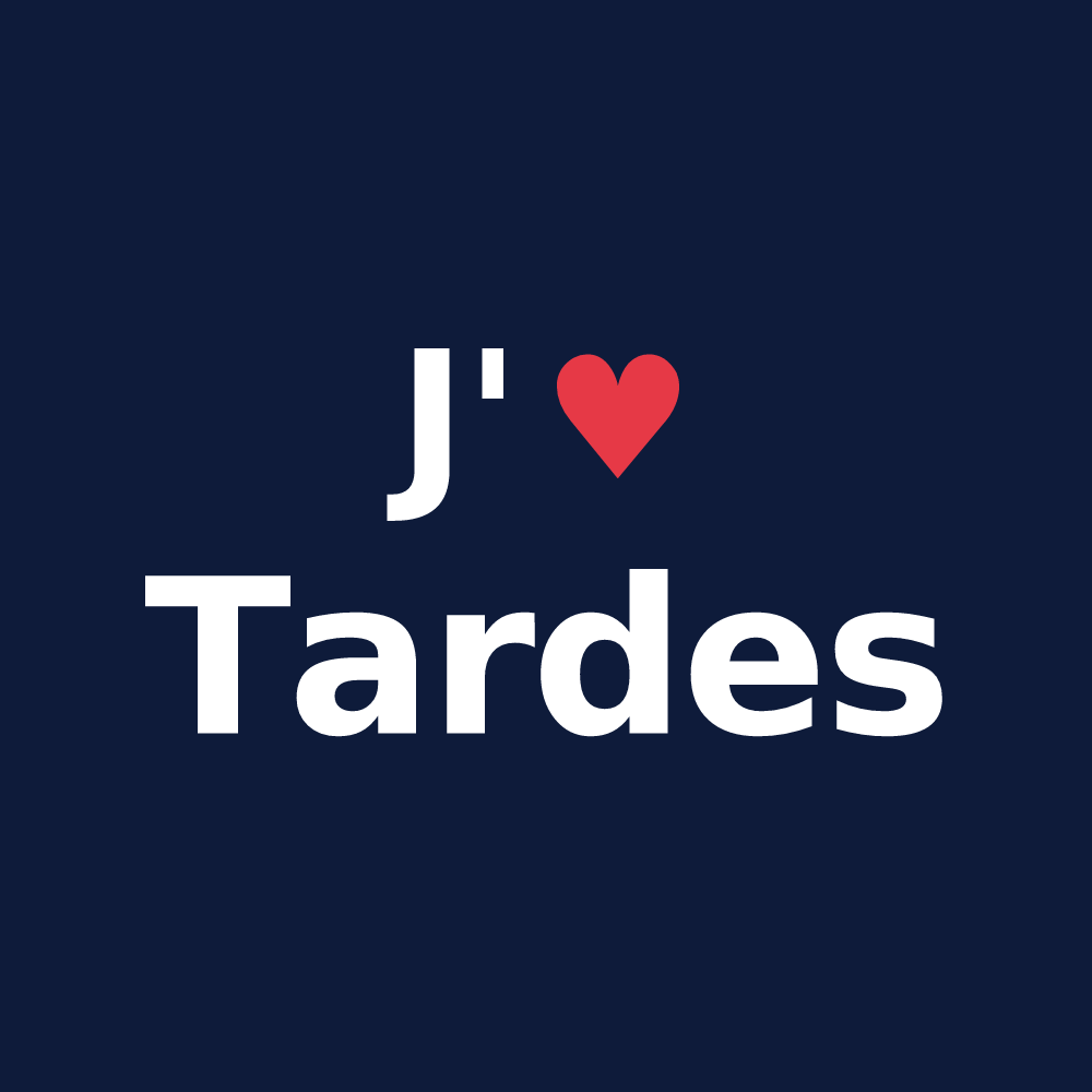 T-shirt personnalisé Tardes — design « J'aime Tardes » imprimé sur le t-shirt