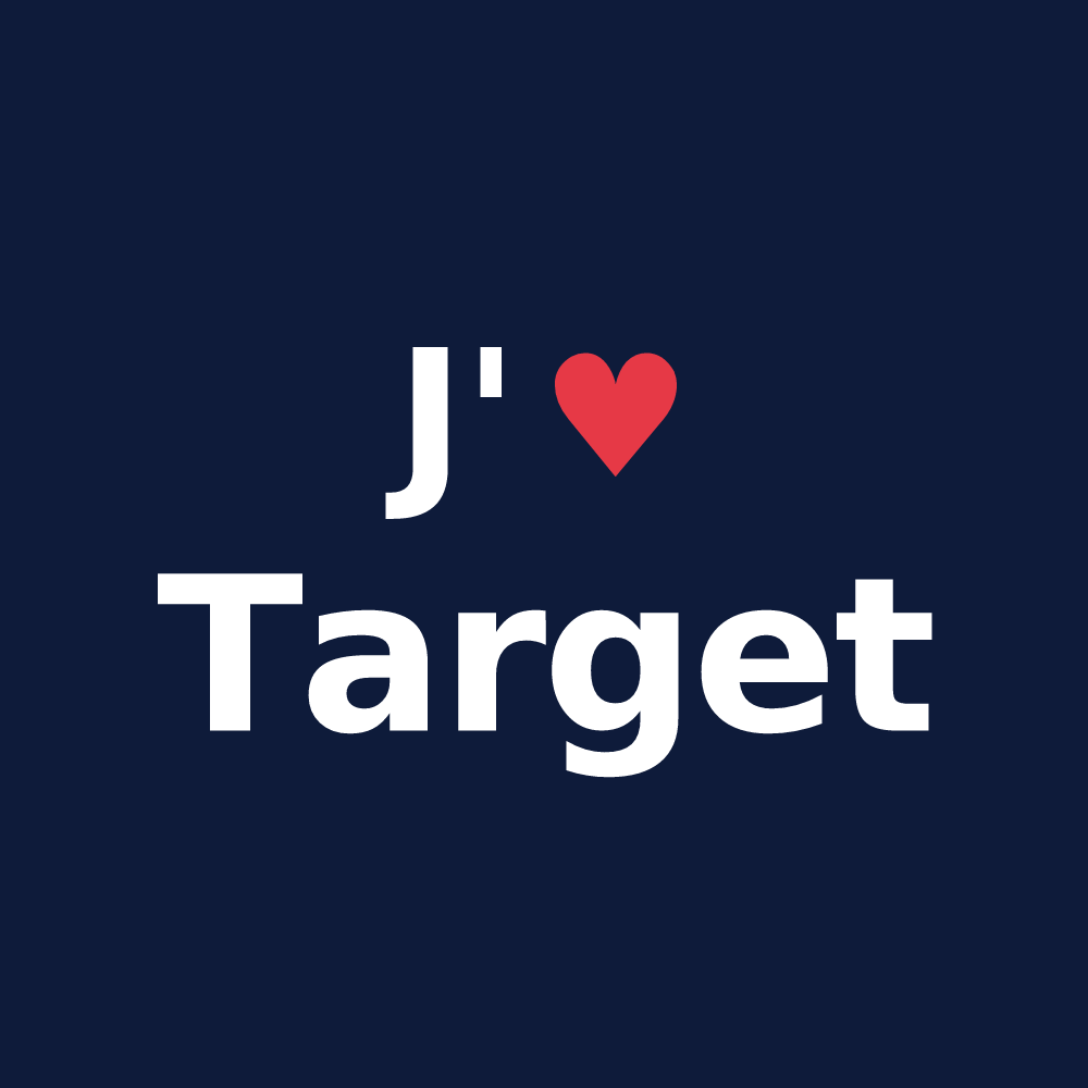 T-shirt personnalisé Target — design J'aime Target