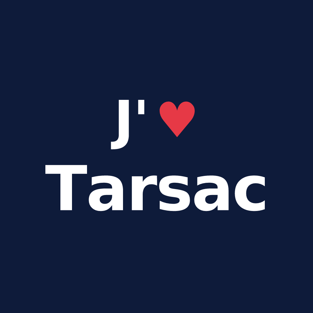 T-shirt personnalisé Tarsac — design J'aime Tarsac