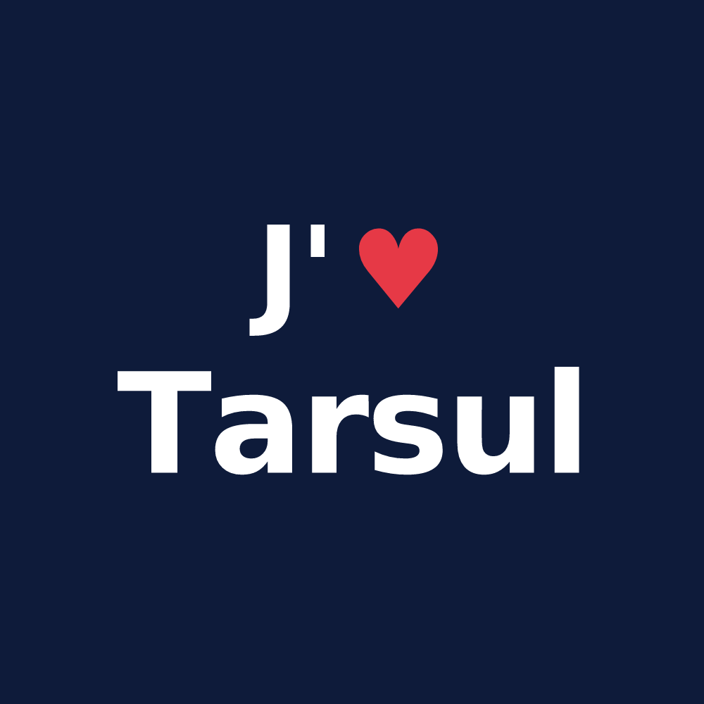 T-shirt personnalisé Tarsul — design J'aime Tarsul