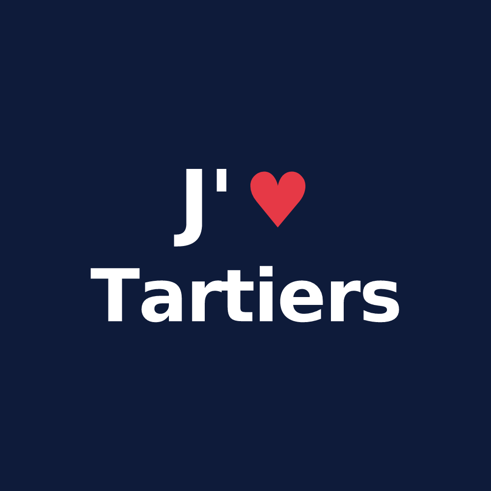 T-shirt personnalisé Tartiers — design J'aime Tartiers