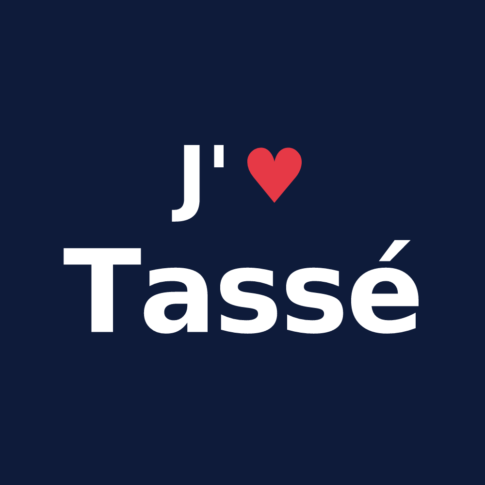 T-shirt personnalisé Tassé — design J'aime Tassé