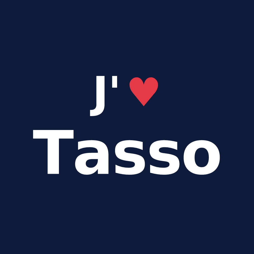 T-shirt personnalisé Tasso — design J'aime Tasso