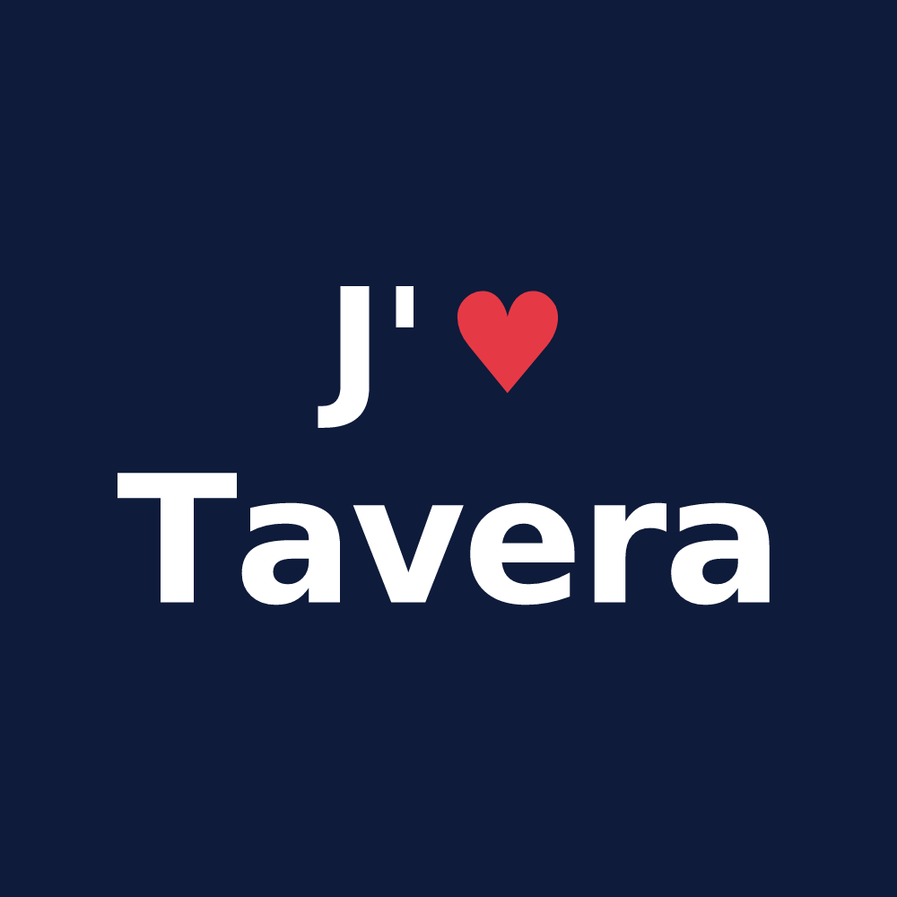 T-shirt personnalisé Tavera — design J'aime Tavera