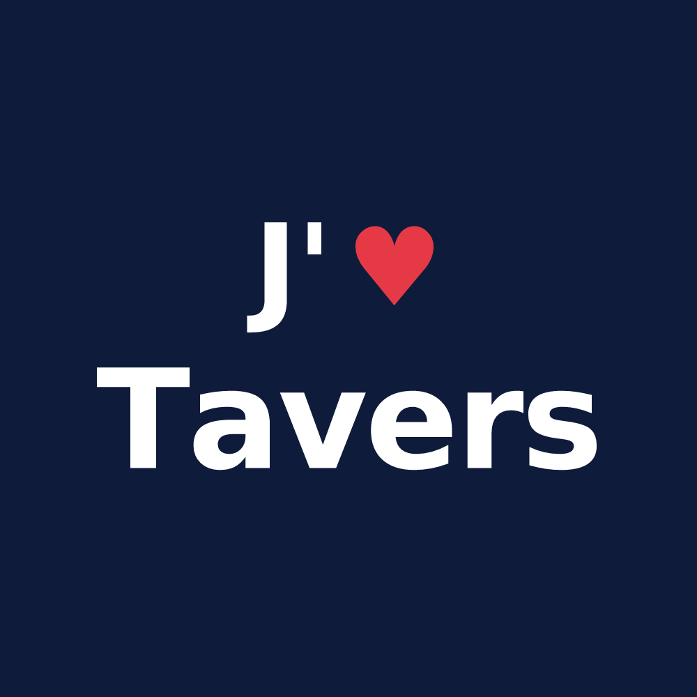 T-shirt personnalisé Tavers — design J'aime Tavers