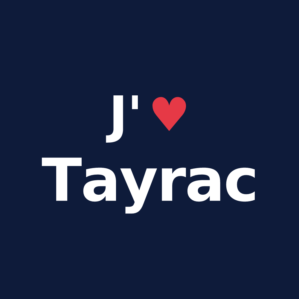 T-shirt personnalisé Tayrac — design J'aime Tayrac