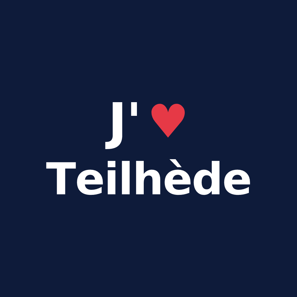 T-shirt personnalisé Teilhède — design J'aime Teilhède