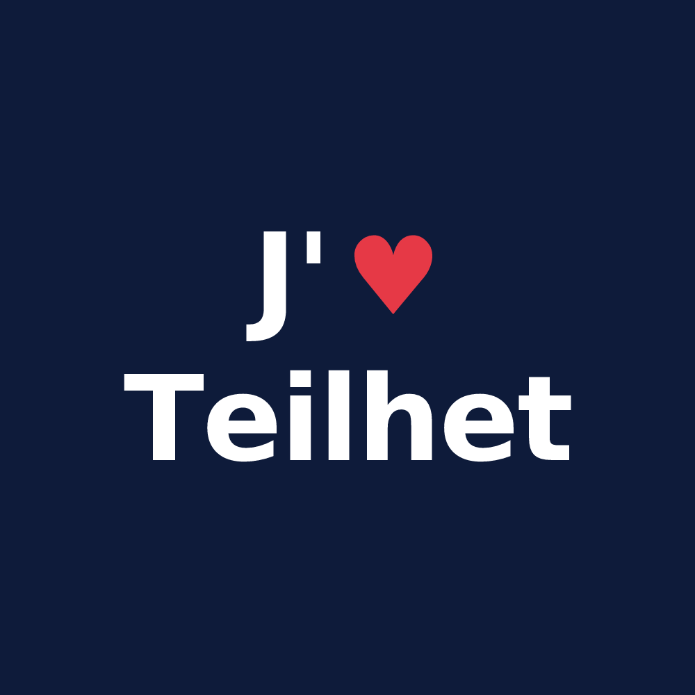 T-shirt personnalisé Teilhet — design J'aime Teilhet