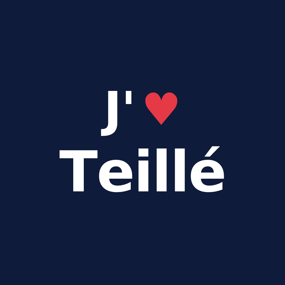 T-shirt personnalisé Teillé — design J'aime Teillé