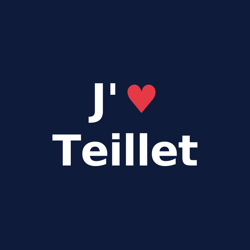 T-shirt personnalisé Teillet — design J'aime Teillet
