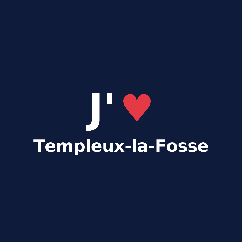T-shirt personnalisé Templeux-la-Fosse — design J'aime Templeux-la-Fosse