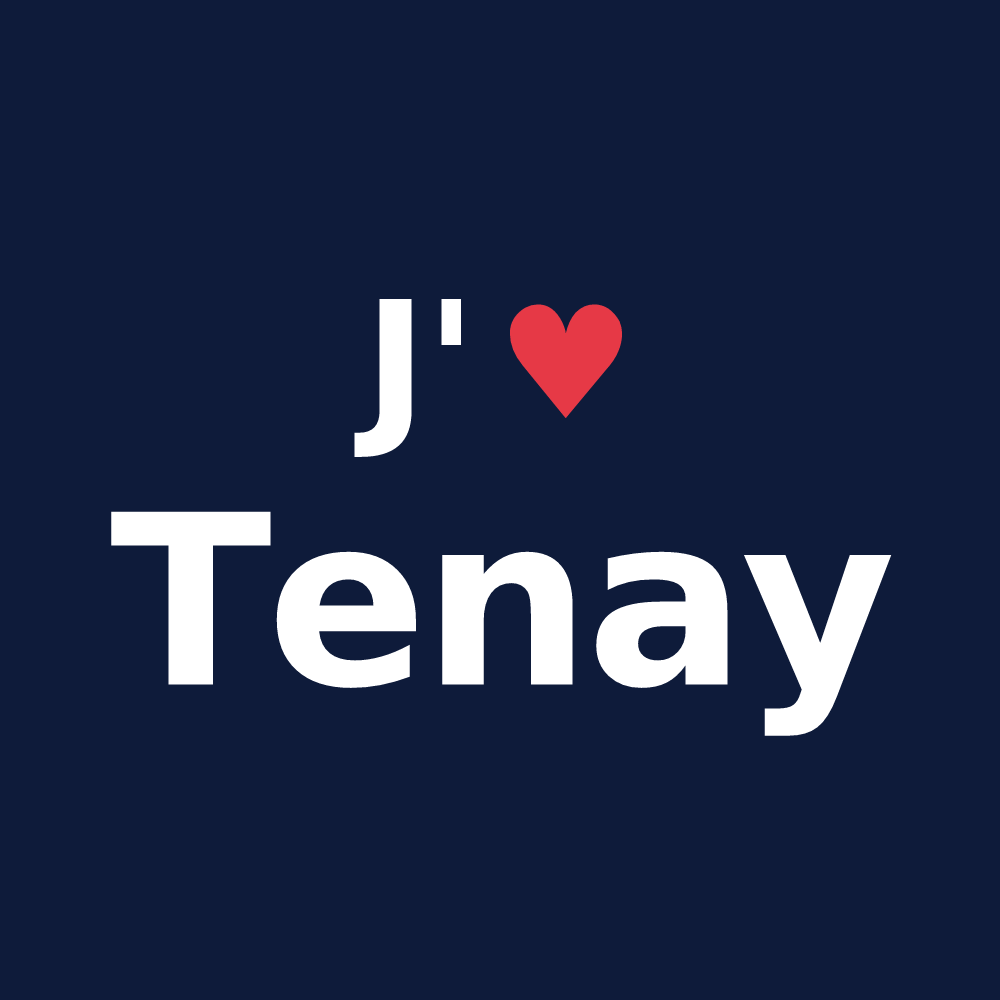 T-shirt personnalisé Tenay — design J'aime Tenay