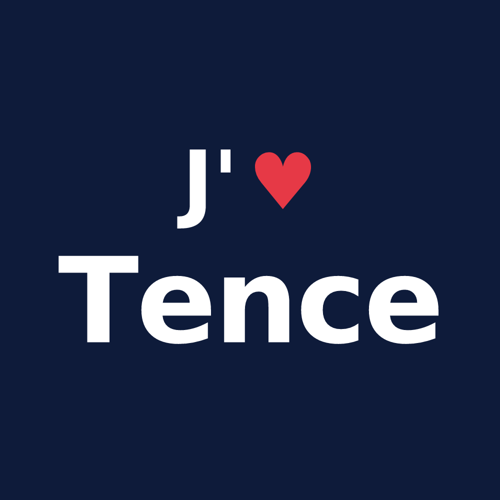 T-shirt personnalisé Tence — design J'aime Tence