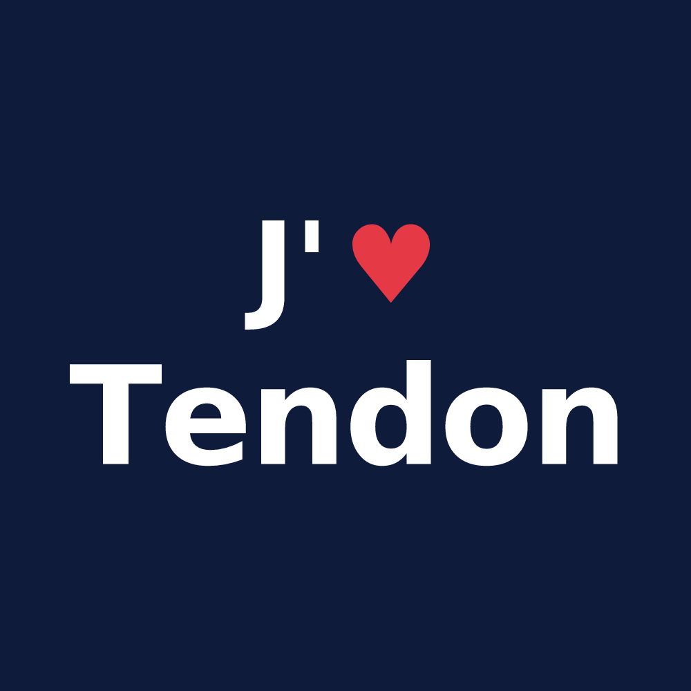 T-shirt personnalisé Tendon — design J'aime Tendon